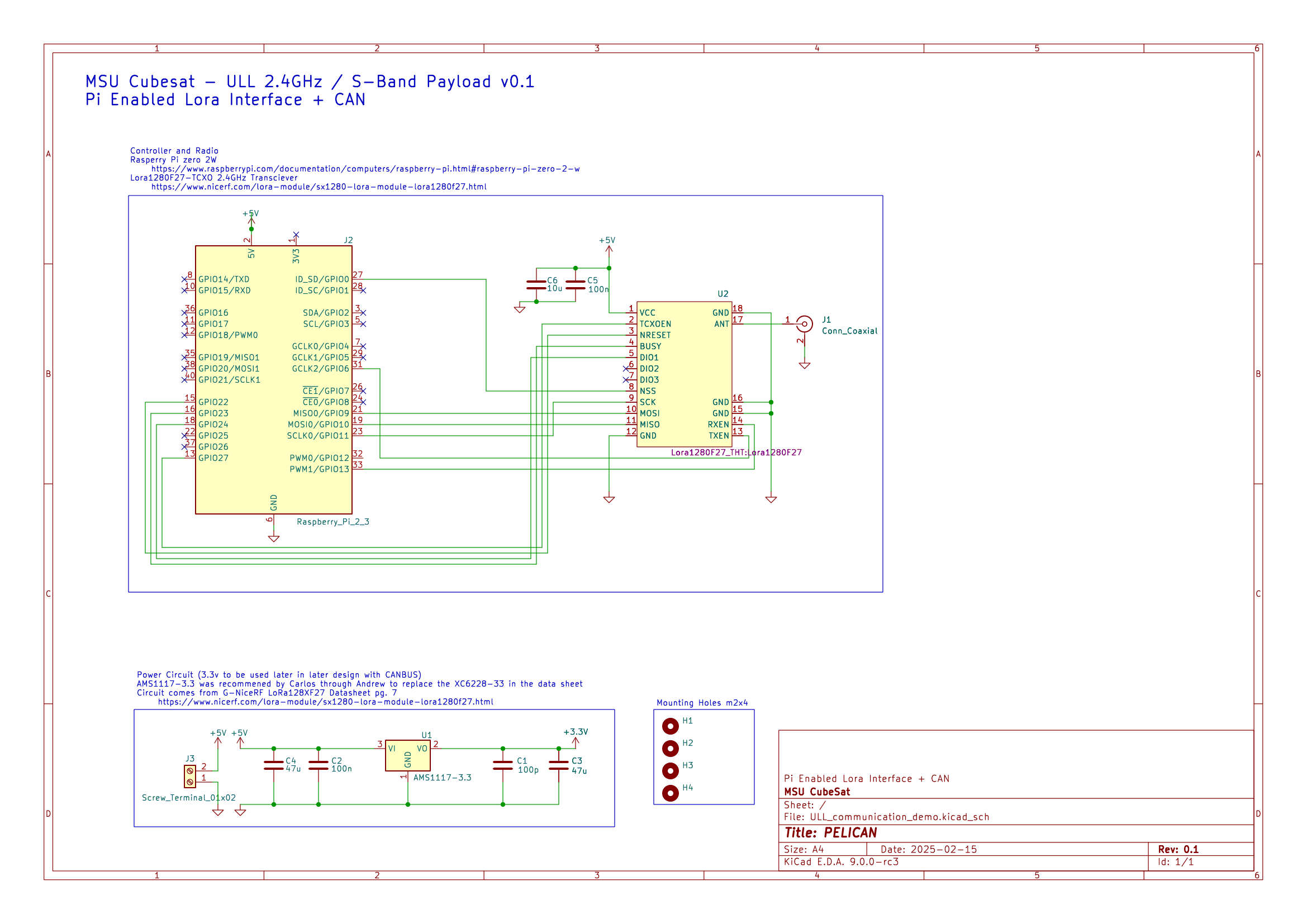 PELICAN payload circuit schematic